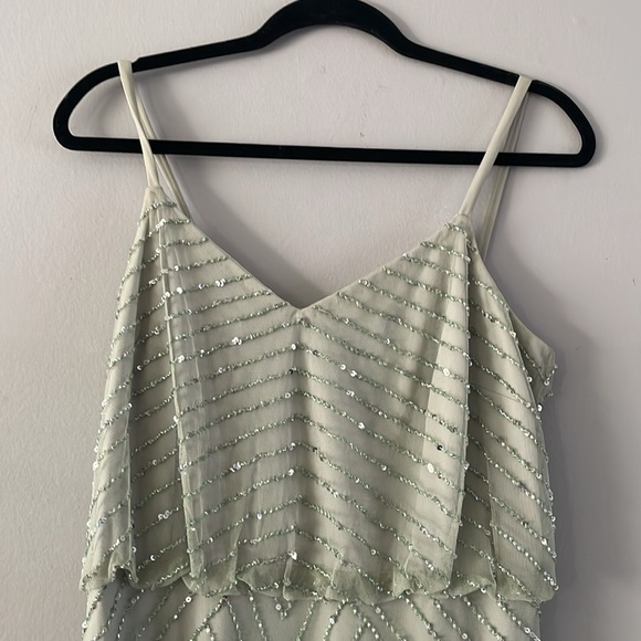 Adrianne Papell Beaded Mint Ball Gown size 12 - Picture 2 of 8